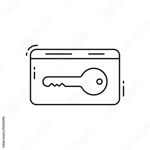 Key card vector icon