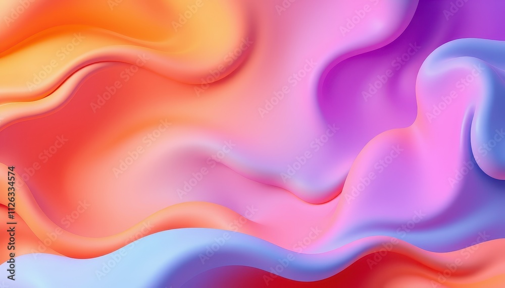 Abstract Pastel Waves Flowing Softly Together Abstract Pastel Waves Flowing Softly Together