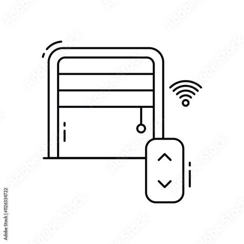 Smart blind vector icon