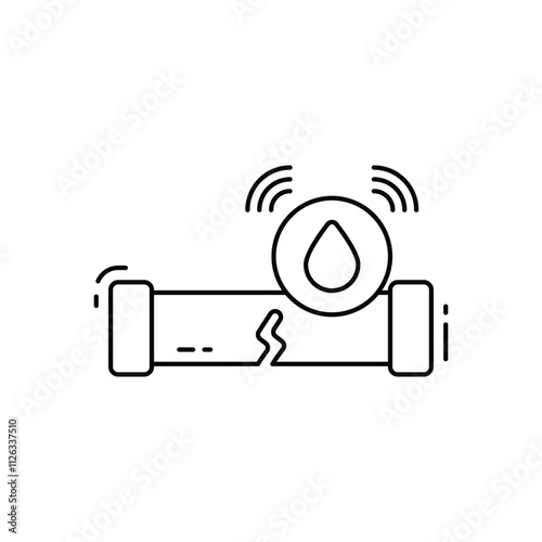 Water leak sensor vector icon