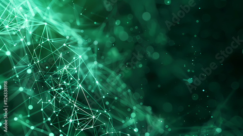 Abstract network illustration showcasing interconnected data points in deep teal.