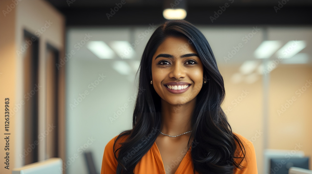 Bright Professional Woman in Modern Office Bright Professional Woman in Modern Office