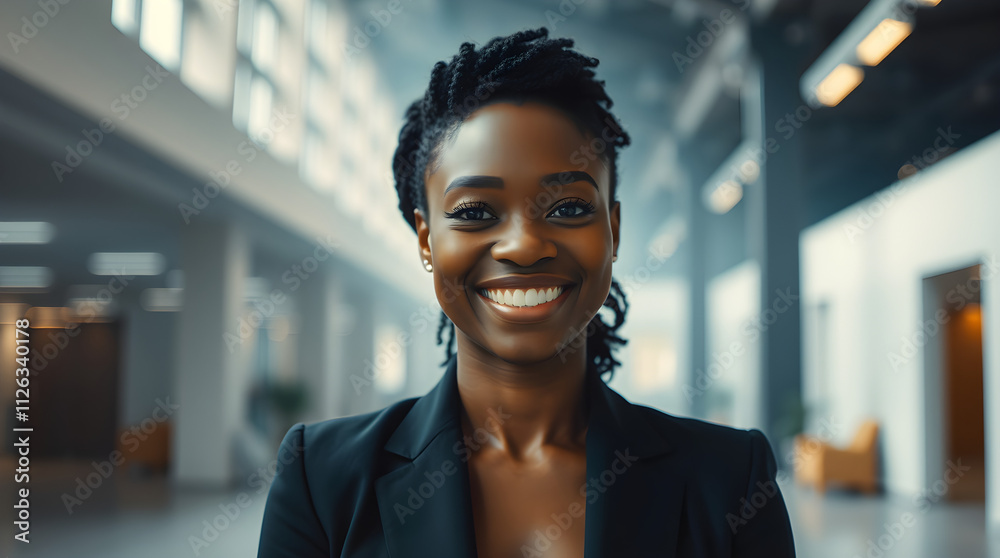 Bright Professional Woman in Modern Office Bright Professional Woman in Modern Office