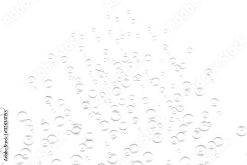 Soap bubbles isolated on transparent background. Water bubbles rising. Blue underwater bubbles air. bubbles texture isolated on white PNG. design elements