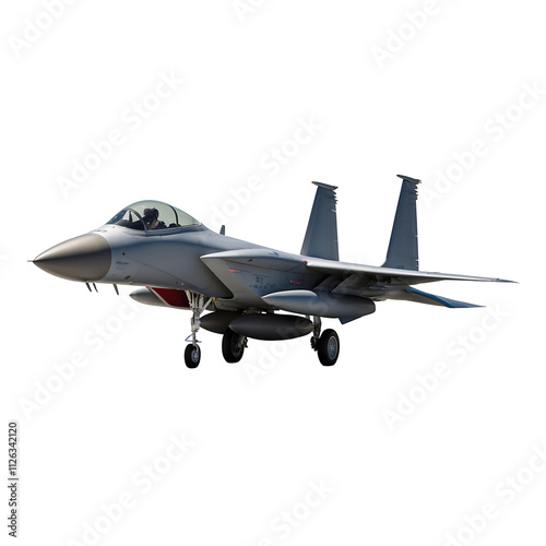 F-15 Fighter Jet Isolated on Transparent Background