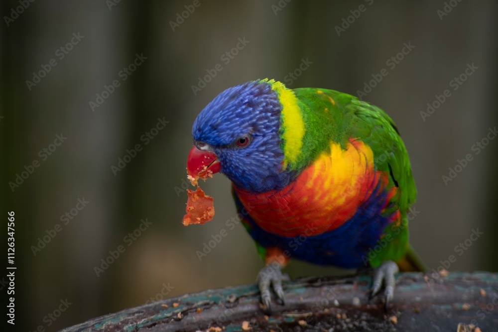 The colourful Rainbow Lorikeet (Trichoglossus moluccanus) The colourful Rainbow Lorikeet (Trichoglossus moluccanus)