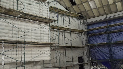 Wallpaper Mural Scaffolding on the construction site Torontodigital.ca