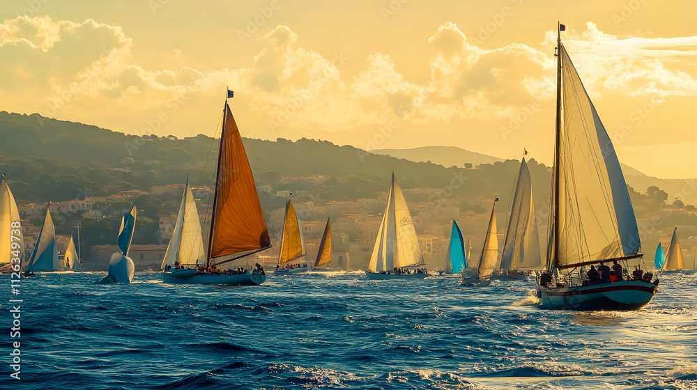 Fototapeta premium A view of Les Voiles de Saint Tropez.