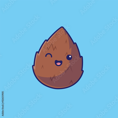 Snakefruit smile face mascot cartoon illustration