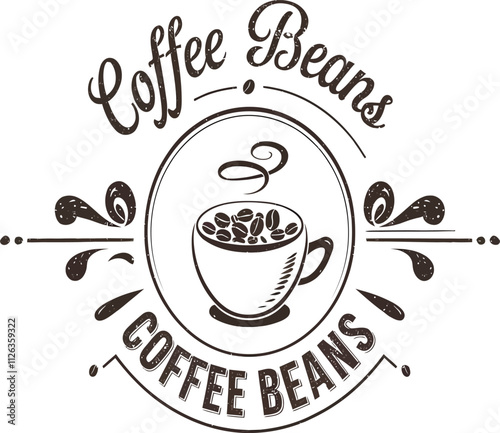 Beans Of Coffee Silhouette vector