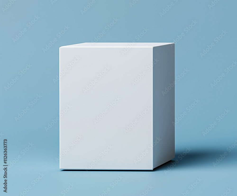 White object is sitting on a blue background White object is sitting on a blue background