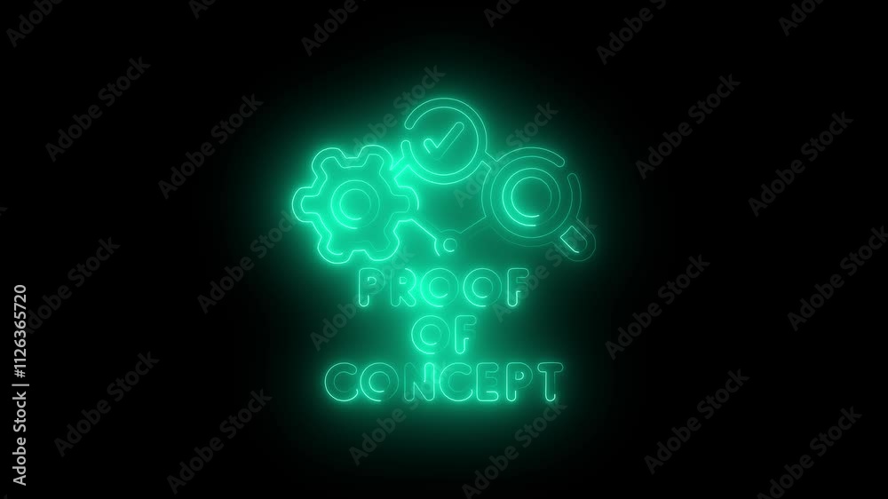 proof of concept icon animation on black background.. proof of concept icon animation on black background..
