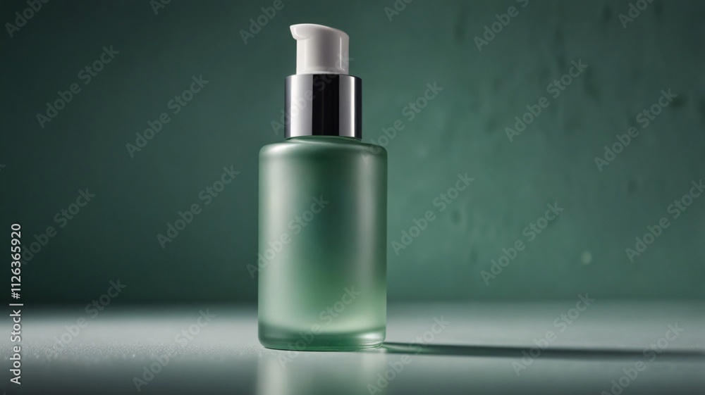Green Skincare Bottle with Pump Green Skincare Bottle with Pump