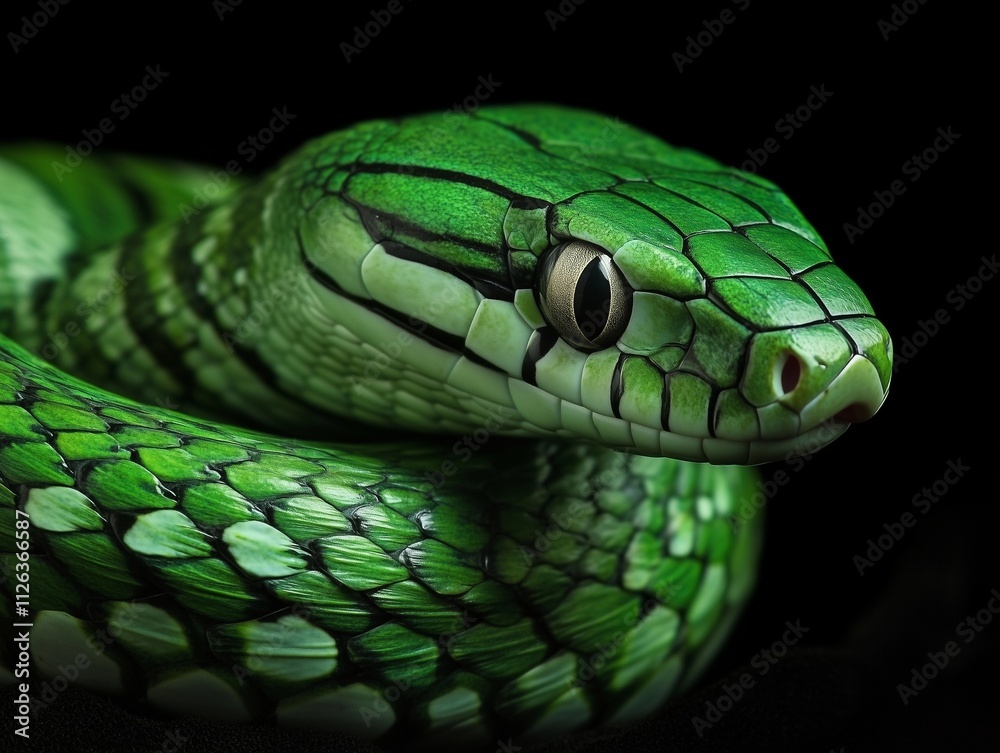 Green wooden snake coiled elegantly, symbolizing luck for Chinese New Year 2025 celebrations Green wooden snake coiled elegantly, symbolizing luck for Chinese New Year 2025 celebrations