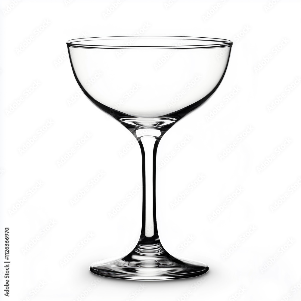 Tall, thin glass with a clear stem Tall, thin glass with a clear stem