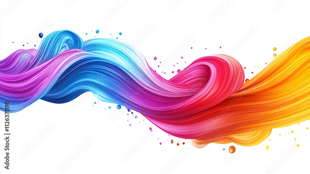 Color brush paint ribbon stroke swirl abstract Color brush paint ribbon stroke swirl abstract