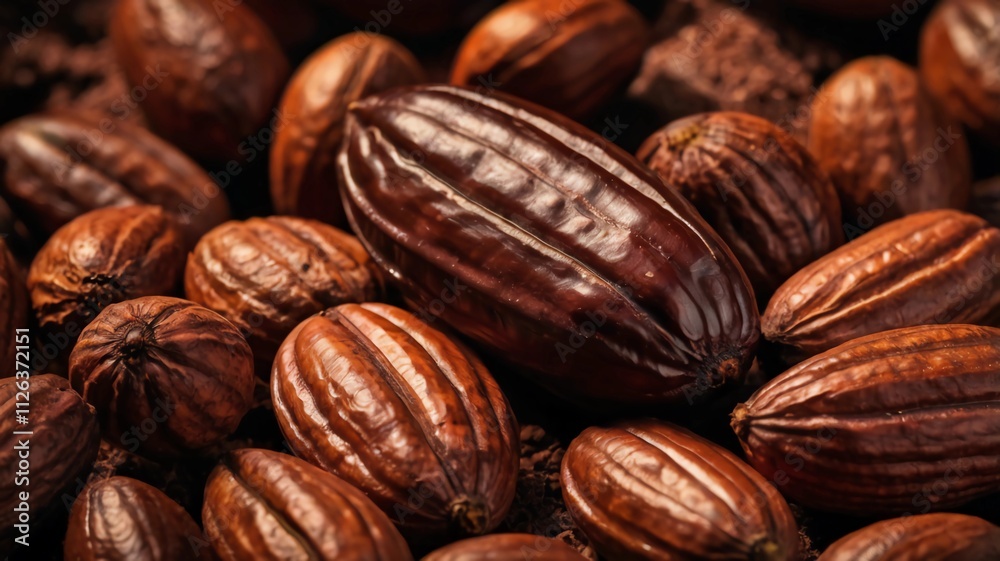 A well ripened cocoa bean. cacoa seede are the main ingredient of chocolate, while the pulp is used in some countries to prepare refreshing juice, smoothies, jelly, and cream. A well ripened cocoa bean. cacoa seede are the main ingredient of chocolate, while the pulp is used in some countries to prepare refreshing juice, smoothies, jelly, and cream.