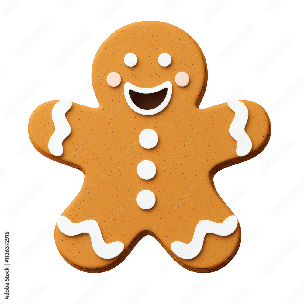 Cheerful Gingerbread Man Outline Symbolizing Joy and Festivity Cheerful Gingerbread Man Outline Symbolizing Joy and Festivity