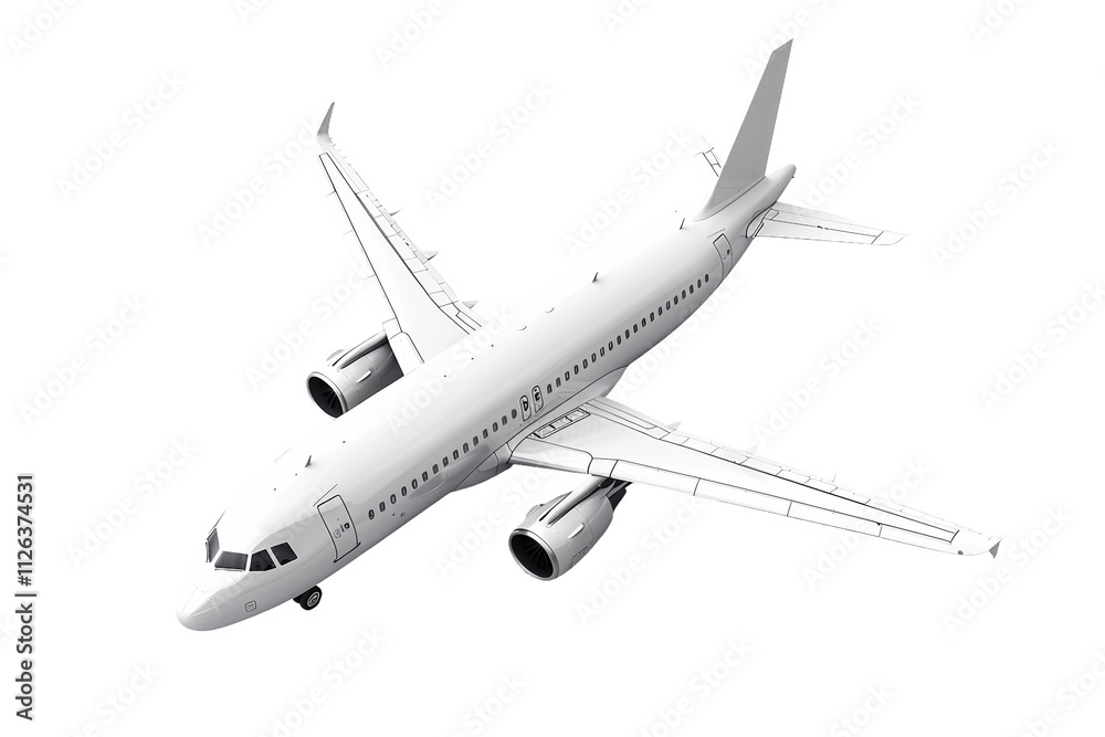 Passenger Plane Concept: Merging Advanced Technology and Stylish Interiors Isolated on Transparent Background Passenger Plane Concept: Merging Advanced Technology and Stylish Interiors Isolated on Transparent Background