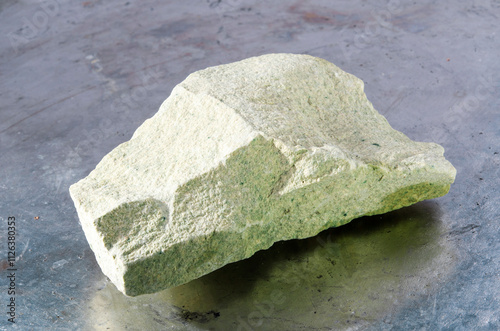 Zeolite Clinoptilolite natural raw stones on  background.Macro shot. photo