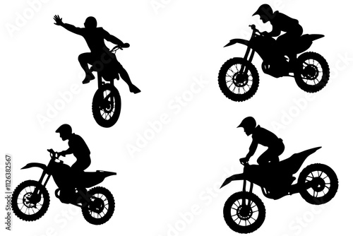 Motocross silhouette.