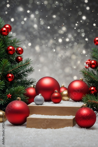 New years background with Christmas tree