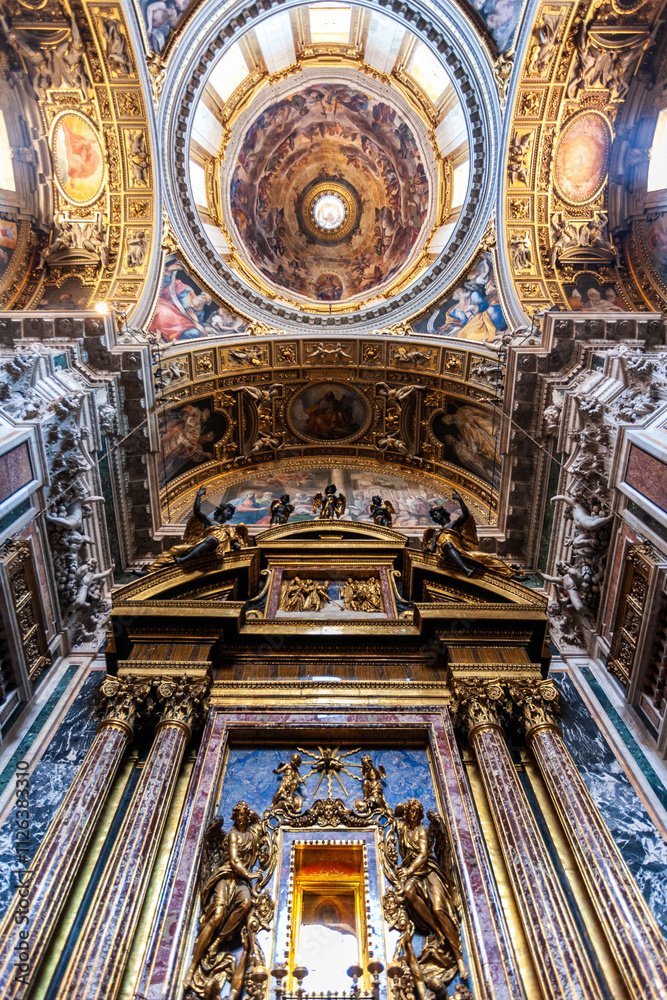 Obraz premium Rome, Italy, July 22 2017, Discovering Borghese Chapel's Beauty in Santa Maria Maggiore