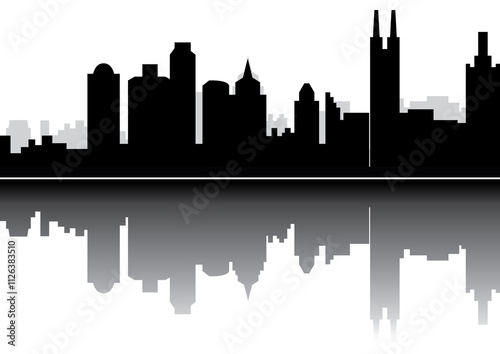 Obraz na płótnie Guangzhou city skyline w salonie