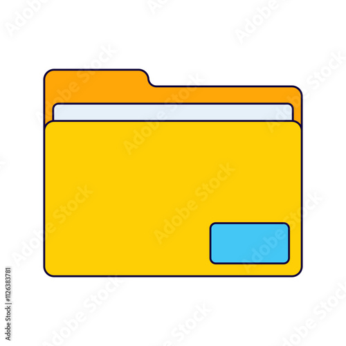 file manager Iconillustration Perfect for business, planning, or management themes. Clean and colorful design.