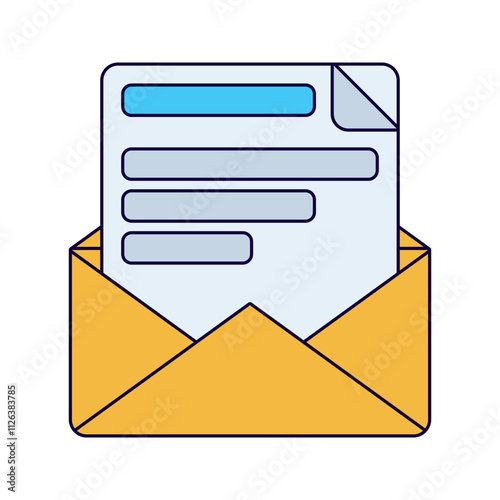 email Iconillustration Perfect for business, planning, or management themes. Clean and colorful design.