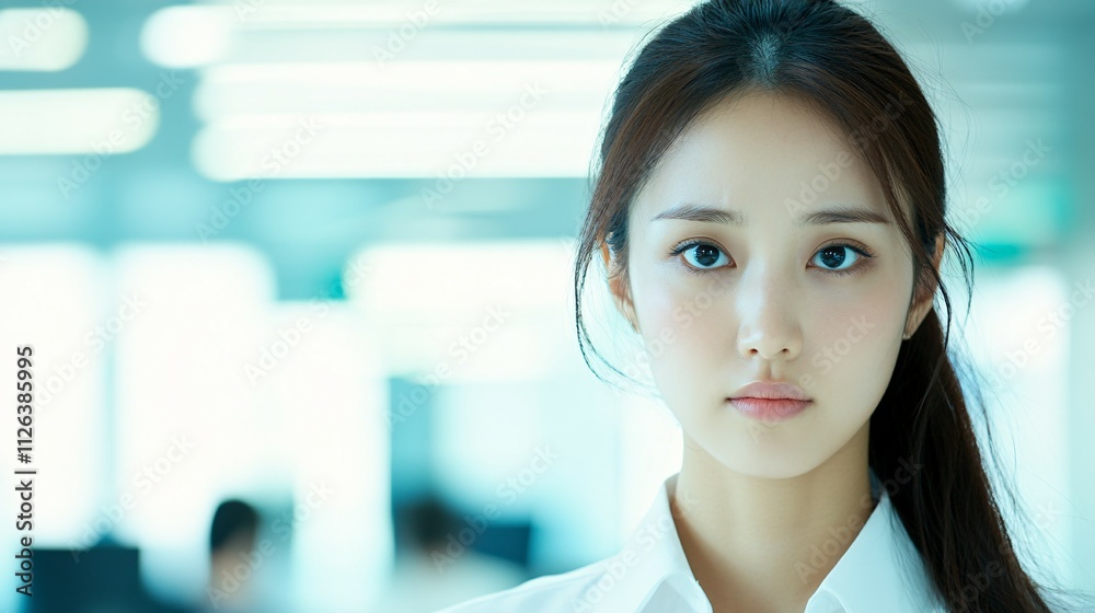 Young Woman Portrait Professional Office Setting Young Woman Portrait Professional Office Setting