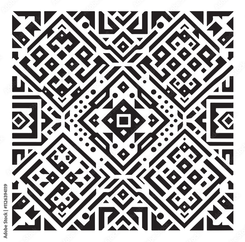 Seamless Geometric Pattern silhouette vector illustration Seamless Geometric Pattern silhouette vector illustration
