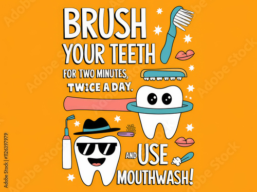 Wallpaper Mural Healthy oral care tips: brush twice daily and use mouthwash Torontodigital.ca