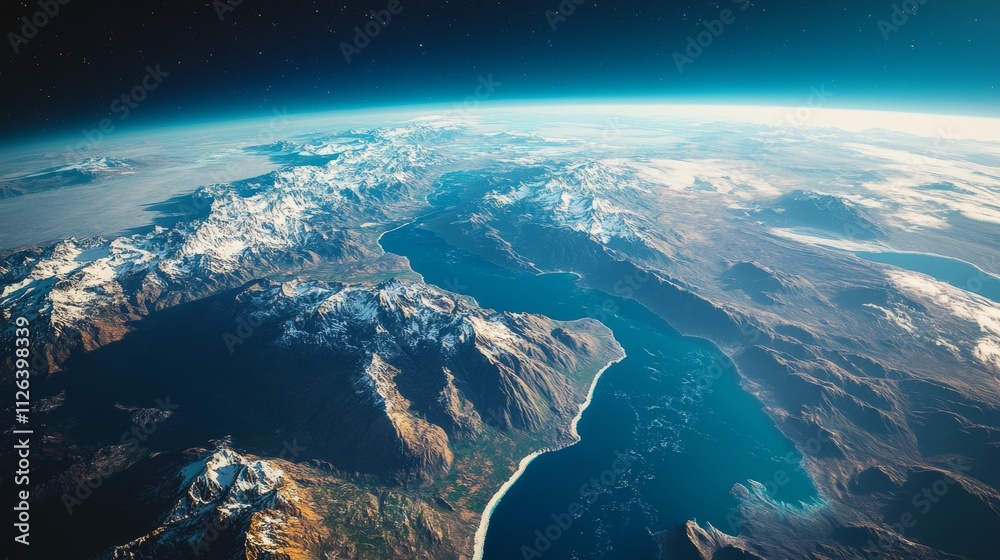 Ultra detailed, photorealistic image of Earth from space with a view of the Persian Gulf Ultra detailed, photorealistic image of Earth from space with a view of the Persian Gulf