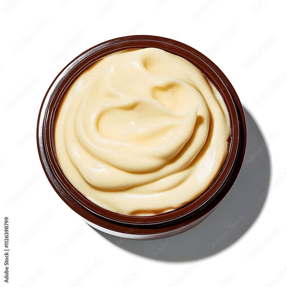 Creamy skincare product in a dark brown jar, featuring a smooth texture and rich consistency, ideal for beauty, wellness, or cosmetic uses in photography and marketing. Creamy skincare product in a dark brown jar, featuring a smooth texture and rich consistency, ideal for beauty, wellness, or cosmetic uses in photography and marketing.