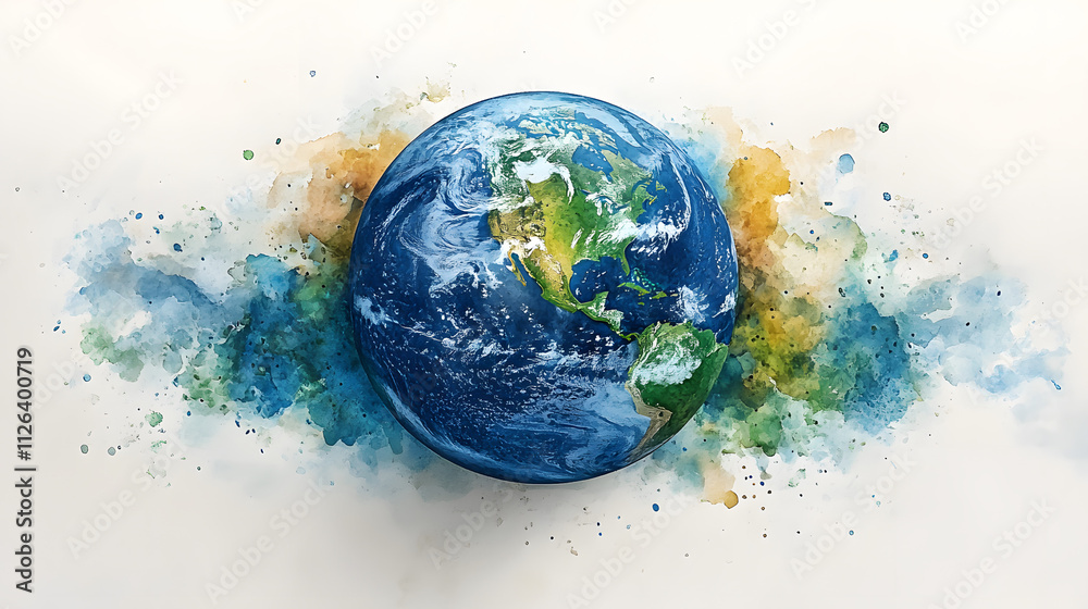 A simple flat illustration of the Earth set against a white background, highlighting the beauty of our planet in a minimalist design, with clear outlines and a calm, clean aesthetic that emphasizes th A simple flat illustration of the Earth set against a white background, highlighting the beauty of our planet in a minimalist design, with clear outlines and a calm, clean aesthetic that emphasizes th