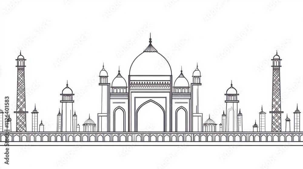 silhouette of a mosque silhouette of a mosque