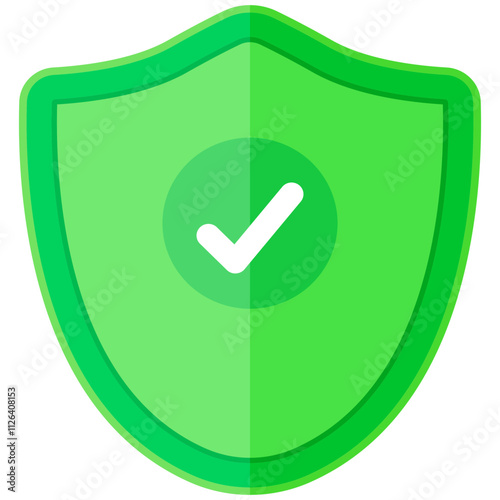 Security shield icon, security shield logotype with check mark. Shield check mark icon or security shield protection icon with tick symbol