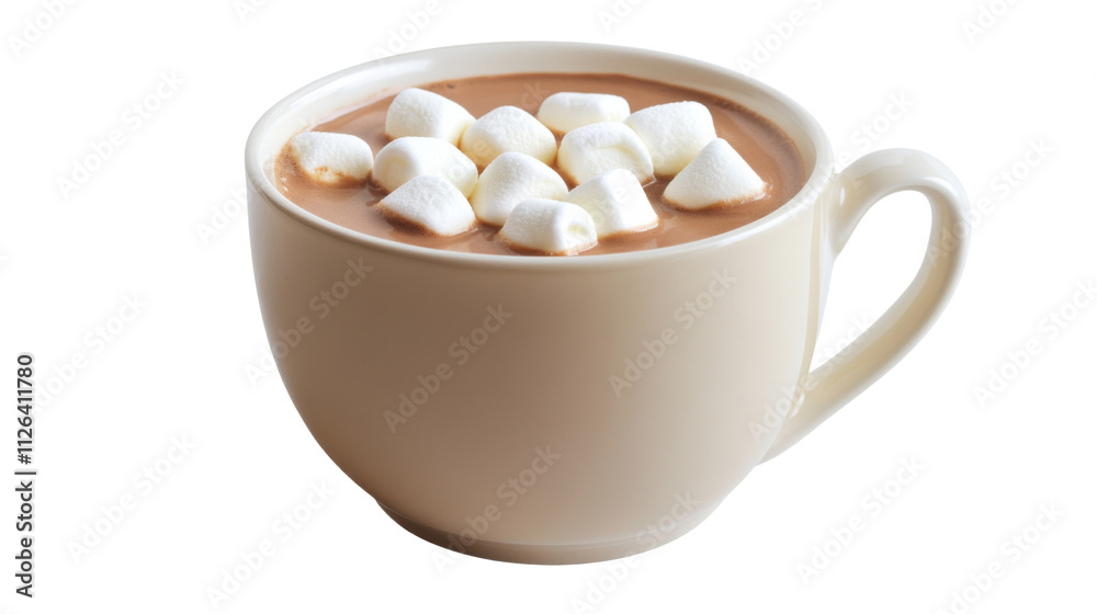 Cup of hot chocolate white marshmallow Cup of hot chocolate white marshmallow