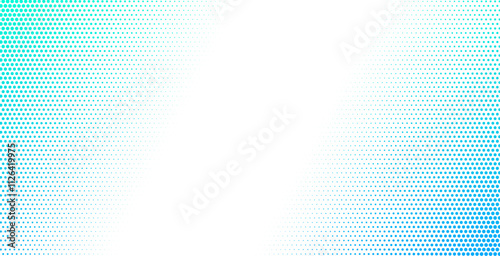 Halftone blue dotted background. Abstract vector gradient dotted textured corners
