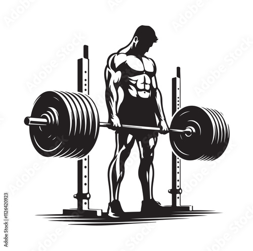 Barbel, Dumbbell silhouette vector illustration