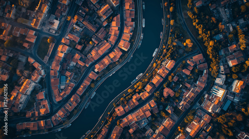 Aerial View of a Canal Photography