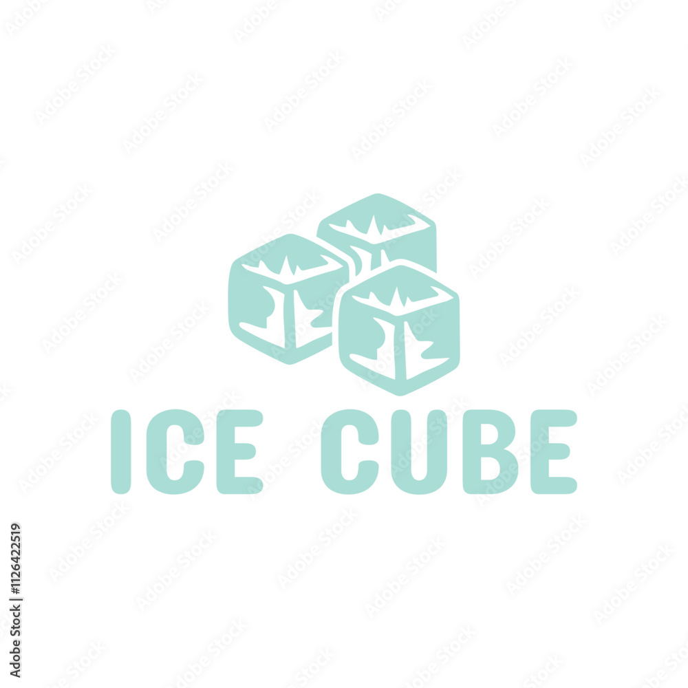 Ice cube logo design template. Ice cube logo design template.