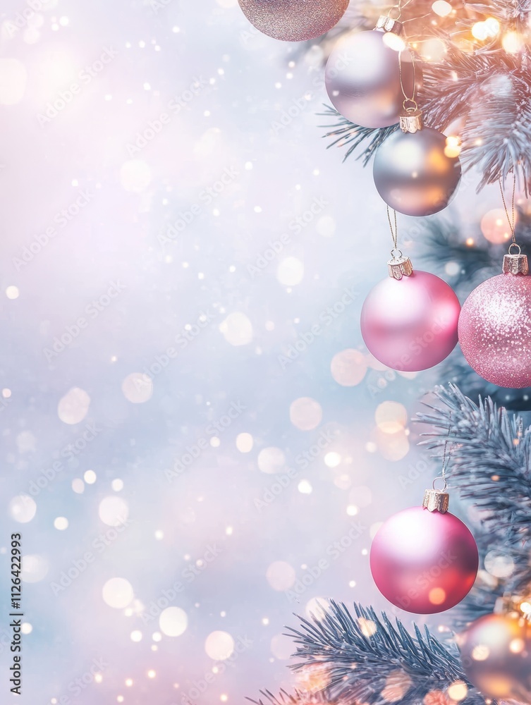 Pastel Christmas Bokeh Background with Empty Space for Scrapbooking and Crafting Generative AI Pastel Christmas Bokeh Background with Empty Space for Scrapbooking and Crafting Generative AI