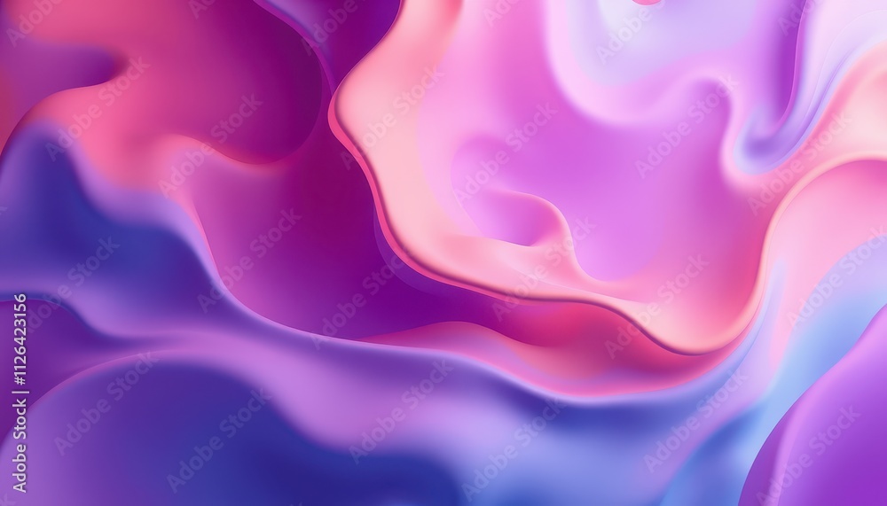 Fototapeta premium Abstract Pink Purple Fluid Wave Design