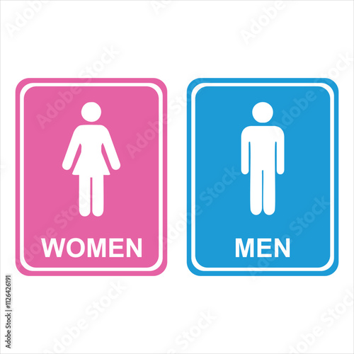 Wallpaper Mural Men and Women restrooms signs, unisex symbols Torontodigital.ca