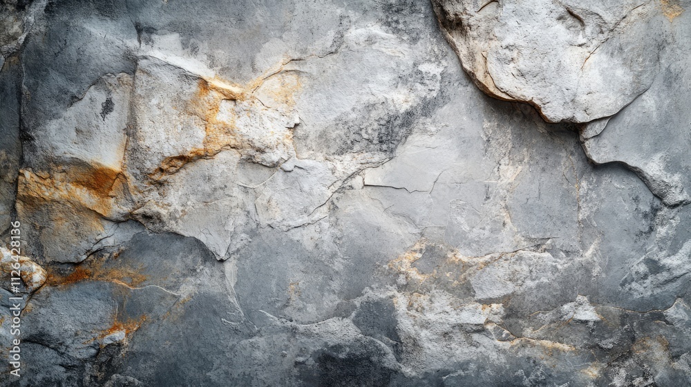 Fototapeta premium Detailed gray stone texture background with rugged edges and natural color variation ideal for design and architectural projects.