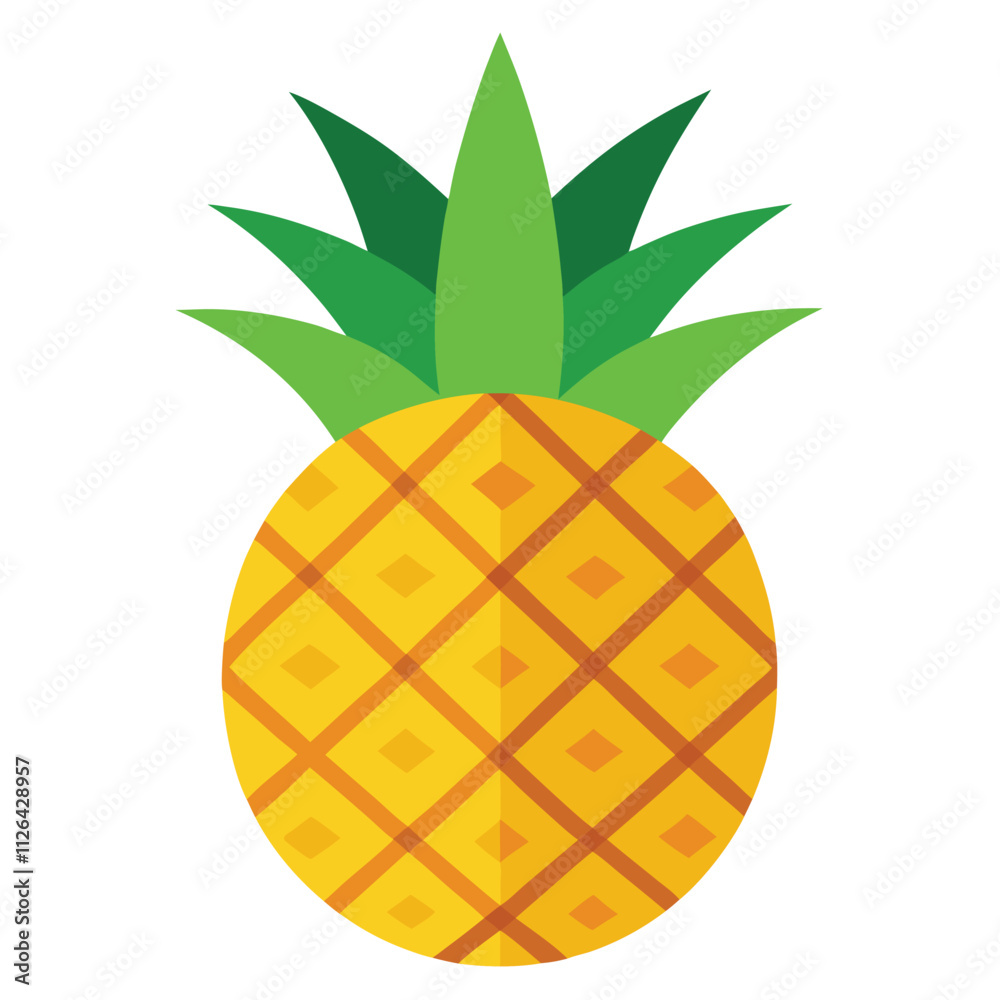 pineapple on a white background pineapple on a white background