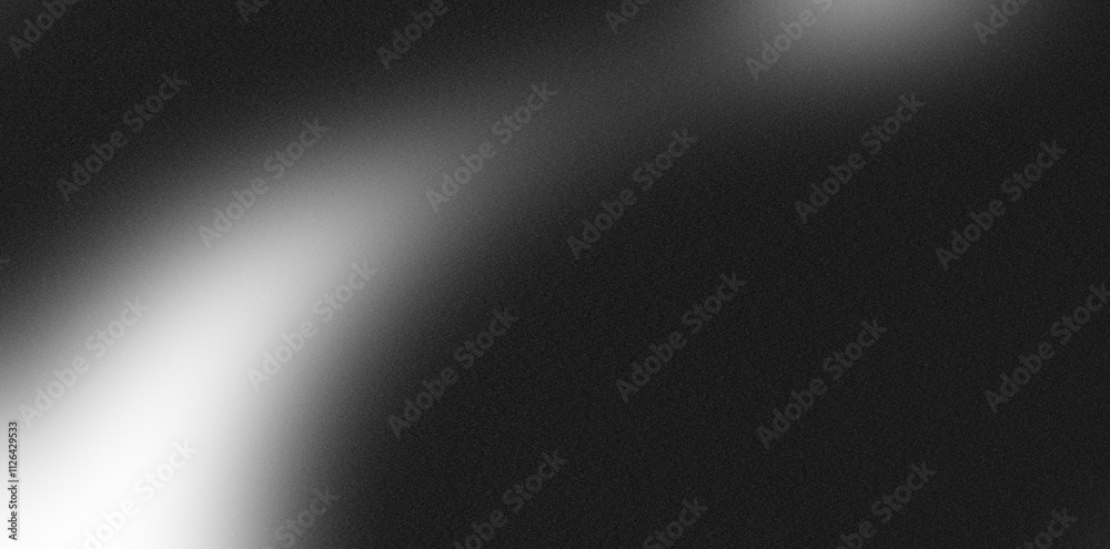 white illuminated wave on black, grainy color gradient background, noise texture effect, copy space white illuminated wave on black, grainy color gradient background, noise texture effect, copy space