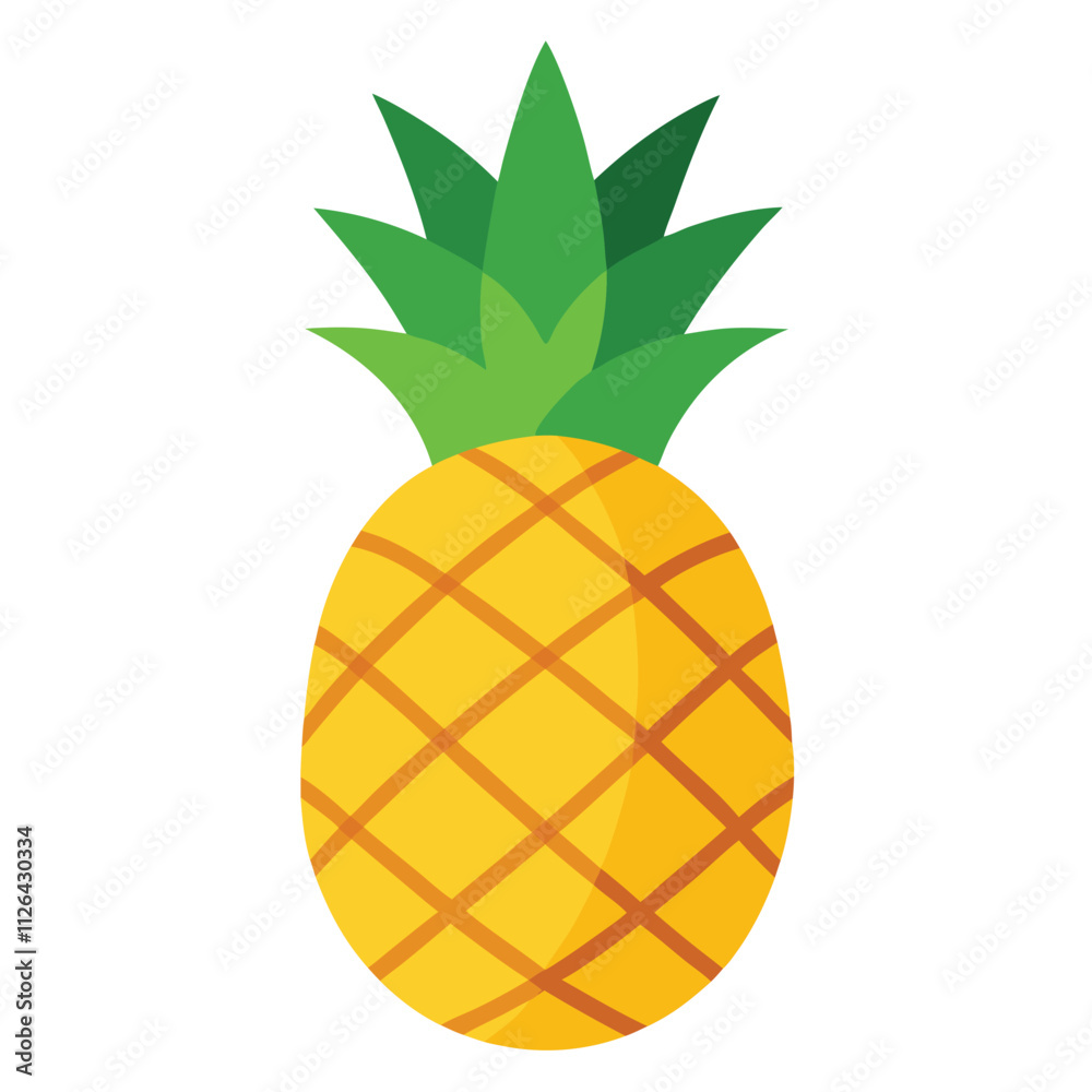 pineapple on a white background pineapple on a white background